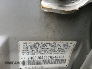 1996 Honda Civic DX z VIN 2HGEJ6521TH548106, wystawiony jako Copart lot #62088455 z przebiegiem 195 790 mil mil oraz Czysty tytuł • Clean title. Historia ofert i sprzedaży dostępna na DreamBid. Obrazek 12.