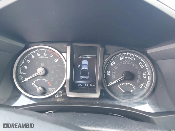 2020 Toyota Tacoma 2WD SR5 with VIN 3TMAZ5CN2LM133990, listed as a IAAI auction lot 41423069 with 56,184 mi miles. Bid and sale history available at carsss.com. Image 7.