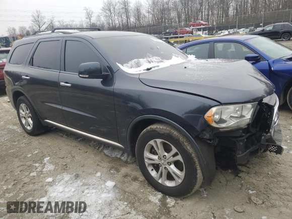 2013 Dodge Durango Crew with VIN 1C4SDJDT9DC538529, listed as a Copart auction lot 88201115 with 142,753 mi miles and Salvage title. Bid and sale history available at DreamBid. Image 4.
