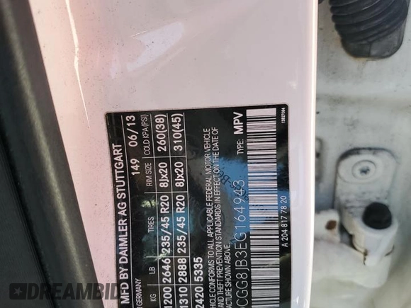 2014 Mercedes-Benz GLK 350 with VIN WDCGG8JB3EG164943, listed as a Copart auction lot 76229134 with 152,875 mi miles and Salvage Title. Bid and sale history available at DreamBid. Image 14.