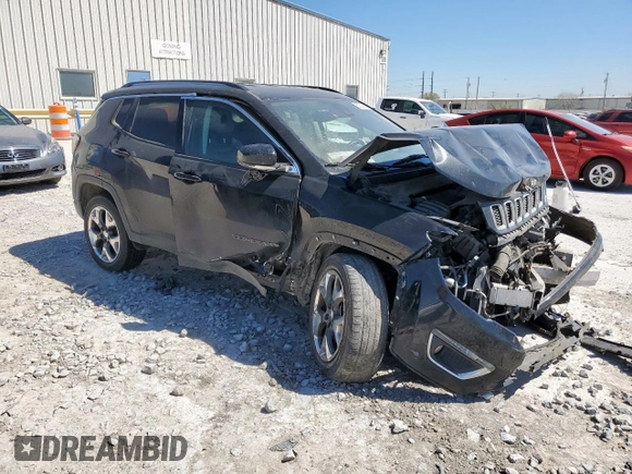 2018 Jeep Compass Limited with VIN 3C4NJDCB5JT332771, listed as a Copart auction lot 50347145 with 173,687 mi miles and Salvage Title. Bid and sale history available at DreamBid. Image 4.