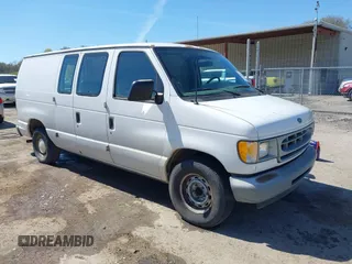 2002 Ford Econoline Cargo with VIN 1FTRE14252HB78677, listed as a IAAI auction lot 42067009 with 134,596 mi miles and . Bid and sale history available at DreamBid. Image 1.