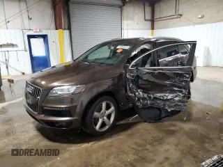 2014 Audi Q7 3.0T S line Prestige with VIN WA1DGAFE3ED012689, listed as a Copart auction lot 43866845 with 0 mi miles and Salvage Title. Bid and sale history available at carsss.com. Image 1.