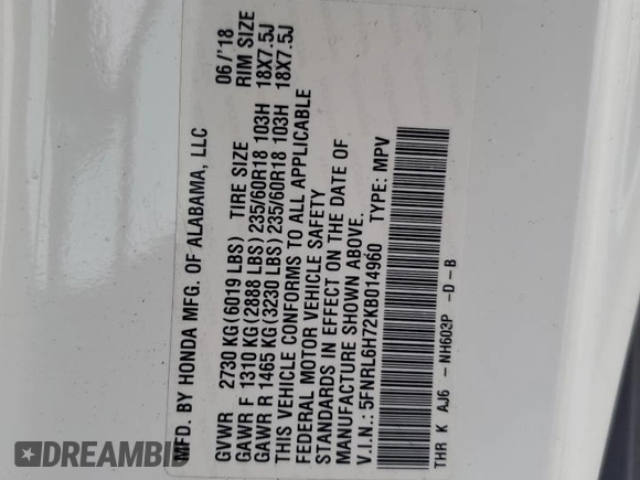 2019 Honda Odyssey EX-L with VIN 5FNRL6H72KB014960, listed as a Copart auction lot 48701035 with 131,921 mi miles and Salvage Title. Bid and sale history available at carsss.com. Image 13.