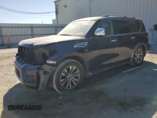 2018 Nissan Armada SL with VIN JN8AY2NCXJX501406, listed as a Copart auction lot 49871895 with 198,727 mi miles and Salvage Title. Bid and sale history available at carsss.com. Image 1.