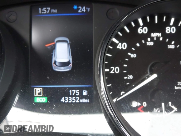 2020 Nissan Rogue SL with VIN 5N1AT2MV7LC794619, listed as a IAAI auction lot 41419401 with 43,352 mi miles and . Bid and sale history available at DreamBid. Image 15.
