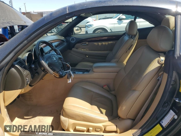 2006 Lexus SC 430 with VIN JTHFN48Y069007014, listed as a Copart auction lot 57639905 with 90,938 mi miles and Salvage title. Bid and sale history available at DreamBid. Image 7.