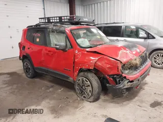 2016 Jeep Renegade Trailhawk with VIN ZACCJBCT7GPD60429, listed as a IAAI auction lot 41415886 with 89,072 mi miles and . Bid and sale history available at carsss.com. Image 1.