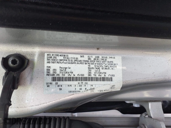 2015 Ford Focus SE with VIN 1FADP3F24FL301732, listed as a IAAI auction lot 42539183 with 127,045 mi miles and . Bid and sale history available at DreamBid. Image 9.