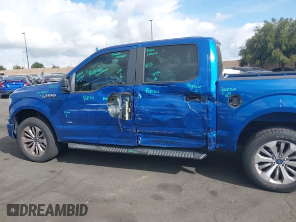 2017 Ford F-150 XL with VIN 1FTEW1EP0HKE52305, listed as a IAAI auction lot 41909730 with 107,277 mi miles. Bid and sale history available at carsss.com. Image 6.