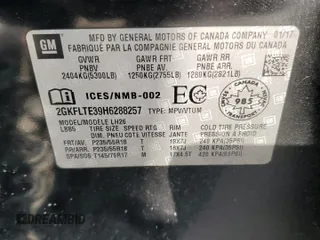 2017 GMC Terrain SLE with VIN 2GKFLTE39H6288257, listed as a Copart auction lot 45348105 with 114,560 mi miles and Salvage Title. Bid and sale history available at carsss.com. Image 14.