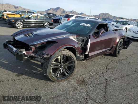 2017 Chevrolet Corvette Grand Sport 2LT with VIN 1G1YX2D75H5120935, listed as a Copart auction lot 84403624 with 0 mi miles and Salvage Title. Bid and sale history available at carsss.com. Image 1.