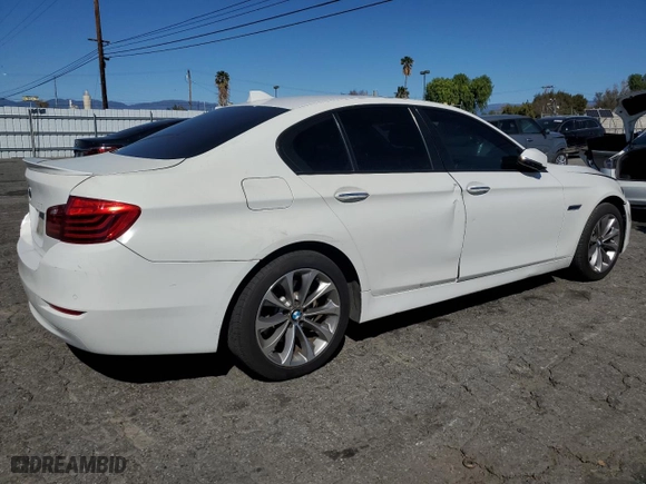 2015 BMW 5 Series 528i with VIN WBA5A5C52FD516821, listed as a Copart auction lot 46115615 with 121,962 mi miles and Clean Title. Bid and sale history available at carsss.com. Image 3.