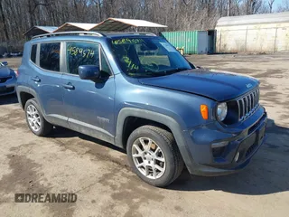 2020 Jeep Renegade Latitude with VIN ZACNJBBB9LPL85731, listed as a IAAI auction lot 41589574 with 73,613 mi miles. Bid and sale history available at carsss.com. Image 1.