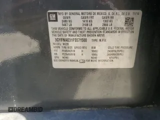 2015 Cadillac SRX z VIN 3GYFNAE31FS571500, wystawiony jako Copart lot #54106885 z przebiegiem 123 114 mil mil oraz Szkoda całkowita • Salvage title. Historia ofert i sprzedaży dostępna na DreamBid. Obrazek 13.