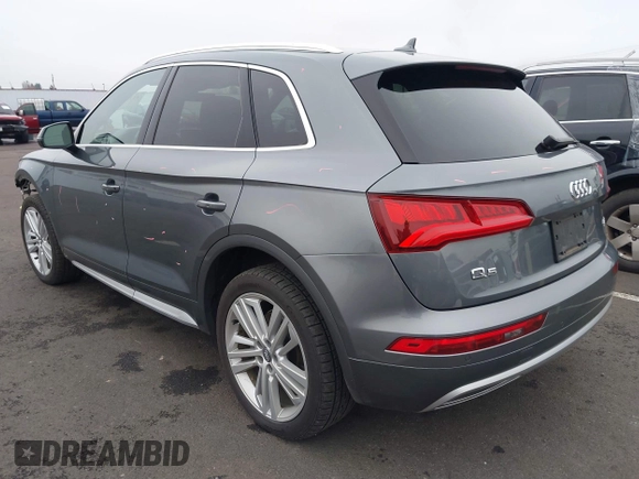 2018 Audi Q5 Premium Plus with VIN WA1BNAFY7J2106037, listed as a IAAI auction lot 41282887 with 81,170 mi miles. Bid and sale history available at carsss.com. Image 3.