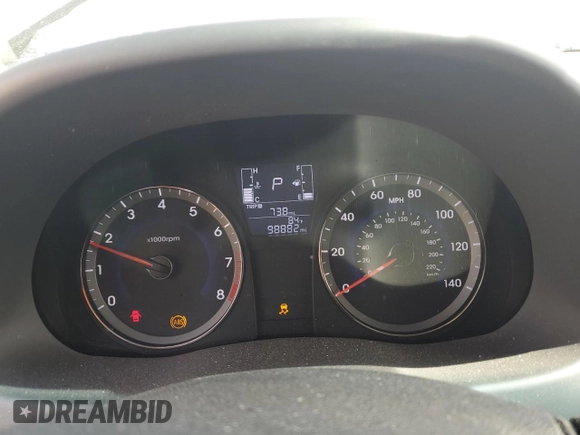 2017 Hyundai Accent Value Edition with VIN KMHCT4AE8HU315098, listed as a Copart auction lot 53959225 with 98,882 mi miles and Salvage Title. Bid and sale history available at DreamBid. Image 9.