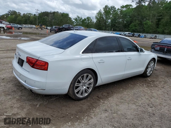 2014 Audi A8 3.0T z VIN WAURGAFD6EN004841, wystawiony jako Copart lot #51474005 z przebiegiem 214 588 mil mil oraz Szkoda całkowita • Salvage title. Historia ofert i sprzedaży dostępna na DreamBid. Obrazek 3.