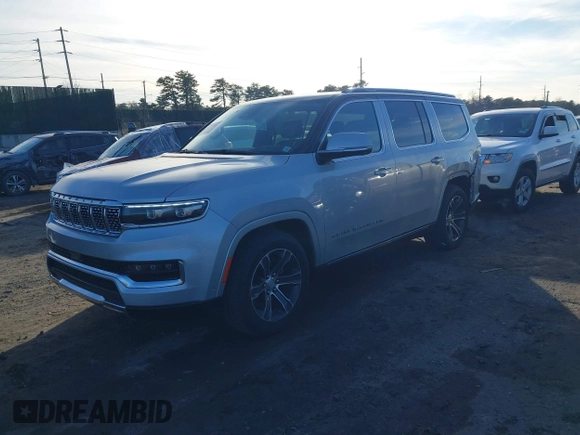 2022 Jeep Grand Wagoneer Series I with VIN 1C4SJVEJ9NS104227, listed as a IAAI auction lot 41421966 with 25,576 mi miles and . Bid and sale history available at DreamBid. Image 2.
