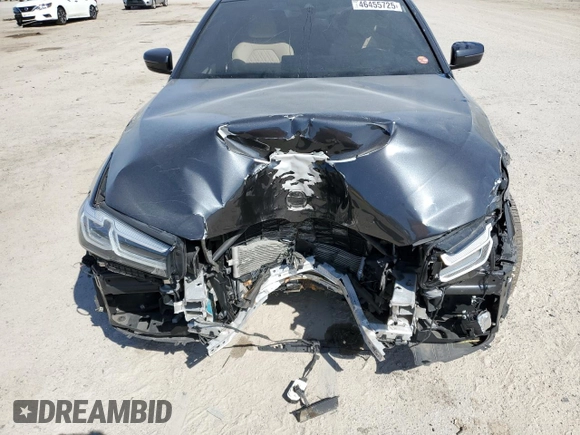 2021 BMW 5 Series 530i xDrive with VIN WBA13BJ02MCF10036, listed as a Copart auction lot 46455725 with Not Provided miles and Salvage Title. Bid and sale history available at carsss.com. Image 12.