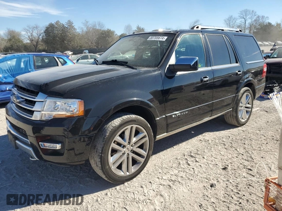 2017 Ford Expedition Platinum with VIN 1FMJU1MT8HEA80645, listed as a Copart auction lot 80705674 with 114,867 mi miles and Clean title. Bid and sale history available at DreamBid. Image 1.