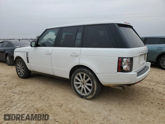 2012 Land Rover Range Rover SC with VIN SALMF1E43CA377866, listed as a Copart auction lot 46449725 with 179,514 mi miles and Salvage title. Bid and sale history available at DreamBid. Image 2.