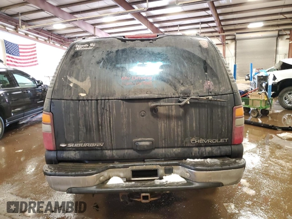 2002 Chevrolet Suburban LS with VIN 1GNFK16Z42J110098, listed as a Copart auction lot 44579395 with 317,196 mi miles and Clean Title. Bid and sale history available at carsss.com. Image 6.