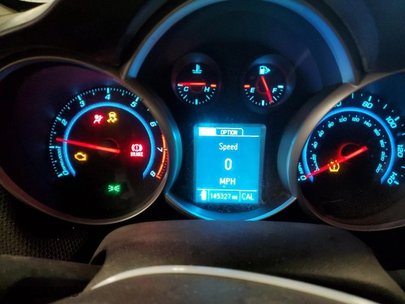 2014 Chevrolet Cruze 1LT with VIN 1G1PD5SB2E7136801, listed as a Copart auction lot 81288034 with 145,327 mi miles and Clean Title. Bid and sale history available at carsss.com. Image 9.