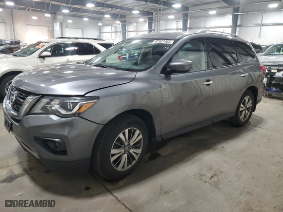 2018 Nissan Pathfinder SL with VIN 5N1DR2MM4JC644354, listed as a Copart auction lot 87827465 with 157,161 mi miles and Salvage Title. Bid and sale history available at carsss.com. Image 1.