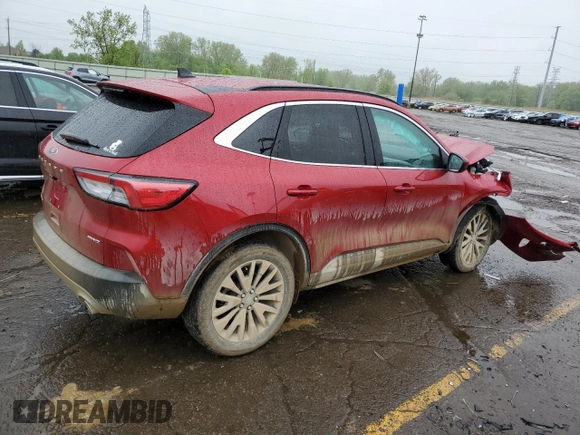 2022 Ford Escape Titanium with VIN 1FMCU9J94NUA90574, listed as a Copart auction lot 56940865 with 23,795 mi miles and Non repairable. Bid and sale history available at DreamBid. Image 3.