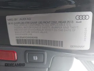 2017 Audi A4 Premium Plus z VIN WAUENAF42HN040468, wystawiony jako IAAI lot #42535328 z przebiegiem 104 189 mil mil oraz . Historia ofert i sprzedaży dostępna na DreamBid. Obrazek 9.