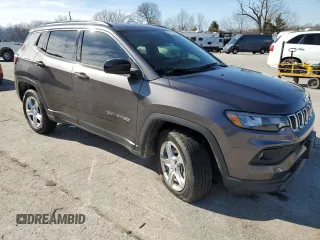 2023 Jeep Compass Latitude with VIN 3C4NJDBN2PT560876, listed as a Copart auction lot 48769915 with 52,770 mi miles and Salvage Title. Bid and sale history available at DreamBid. Image 4.