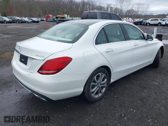 2015 Mercedes-Benz C-Class C 300 Luxury with VIN 55SWF4KBXFU052095, listed as a IAAI auction lot 41792142 with 104,177 mi miles. Bid and sale history available at carsss.com. Image 4.