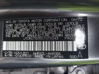 2012 Toyota Prius c One with VIN JTDKDTB35C1015243, listed as a IAAI auction lot 41692077 with 304,394 mi miles. Bid and sale history available at carsss.com. Image 9.