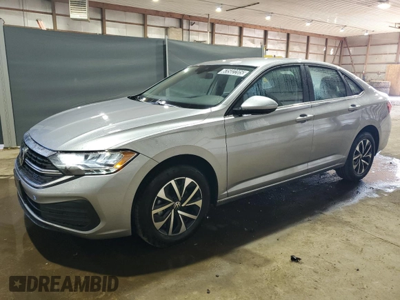 2024 Volkswagen Jetta S with VIN 3VW5M7BU2RM081318, listed as a Copart auction lot 63502205 with 27,240 mi miles and Clean title. Bid and sale history available at DreamBid. Image 1.