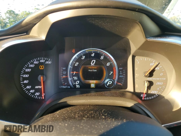 2014 Chevrolet Corvette 3LT with VIN 1G1YF3D78E5117872, listed as a Copart auction lot 83312754 with 77,507 mi miles and Non Repairable. Bid and sale history available at carsss.com. Image 9.