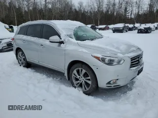 2013 Infiniti JX35 with VIN 5N1AL0MM5DC345632, listed as a Copart auction lot 44216045 with 141,084 mi miles and Clean Title. Bid and sale history available at carsss.com. Image 4.