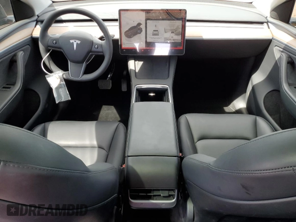 2024 Tesla Model Y Long Range with VIN 7SAYGDEE3RA256304, listed as a Copart auction lot 56160535 with 20,224 mi miles and Salvage title. Bid and sale history available at DreamBid. Image 8.