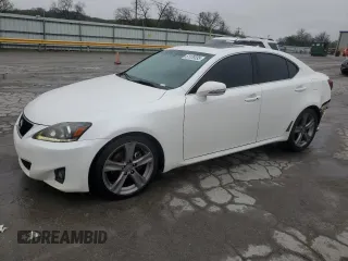 2011 Lexus IS 250 with VIN JTHBF5C24B5145922, listed as a Copart auction lot 51129335 with 217,553 mi miles and Salvage Title. Bid and sale history available at carsss.com. Image 1.