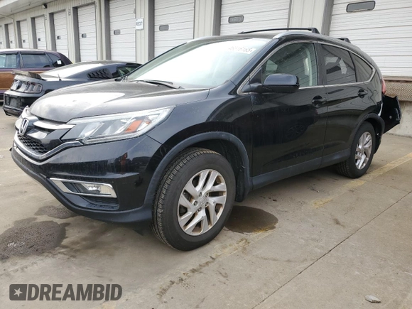 2015 Honda CR-V EX-L with VIN 2HKRM4H73FH604142, listed as a Copart auction lot 46516165 with 124,719 mi miles and Salvage Title. Bid and sale history available at carsss.com. Image 1.