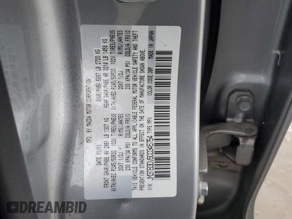 2012 Mazda CX-9 Grand Touring with VIN JM3TB3DV6C0345754, listed as a Copart auction lot 88997245 with 163,254 mi miles and Salvage Title. Bid and sale history available at carsss.com. Image 13.