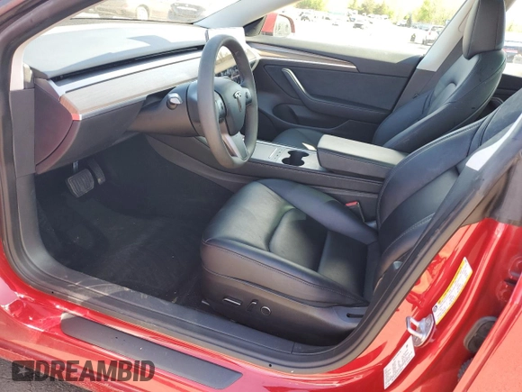 2023 Tesla Model 3 with VIN 5YJ3E1EAXPF598079, listed as a Copart auction lot 55199405 with Not provided miles and Salvage title. Bid and sale history available at DreamBid. Image 7.