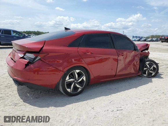 2023 Hyundai Elantra SEL with VIN KMHLS4AG1PU435568, listed as a Copart auction lot 53492005 with Not provided miles and Non repairable. Bid and sale history available at DreamBid. Image 3.