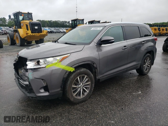 2018 Toyota Highlander SE with VIN 5TDJZRFH9JS528291, listed as a Copart auction lot 56568275 with 74,619 mi miles and Salvage title. Bid and sale history available at DreamBid. Image 1.