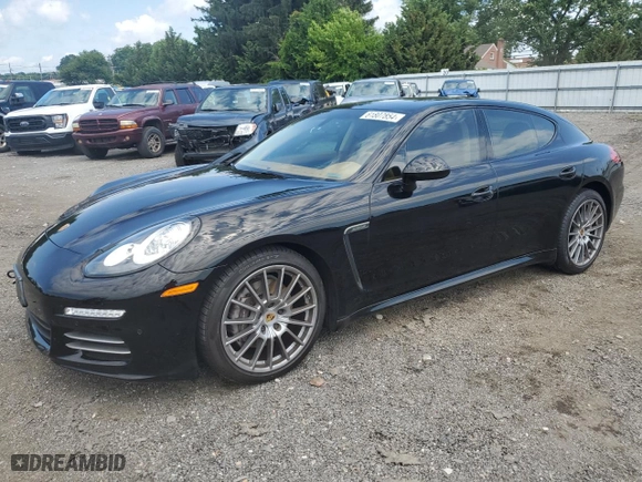 2016 Porsche Panamera 4 with VIN WP0AA2A74GL005557, listed as a Copart auction lot 61807854 with 58,415 mi miles and Salvage Title. Bid and sale history available at carsss.com. Image 1.