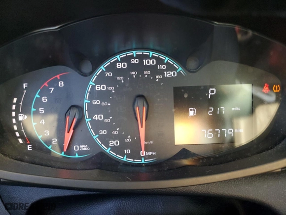 2017 Chevrolet Spark LS with VIN KL8CB6SA7HC764088, listed as a Copart auction lot 52174815 with 76,779 mi miles and Salvage Title. Bid and sale history available at carsss.com. Image 9.