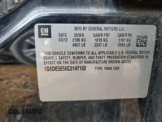 2012 Cadillac CTS Luxury z VIN 1G6DE5E56C0147192, wystawiony jako Copart lot #82021403 z przebiegiem Nie podano mil oraz Szkoda całkowita • Salvage title. Historia ofert i sprzedaży dostępna na DreamBid. Obrazek 14.
