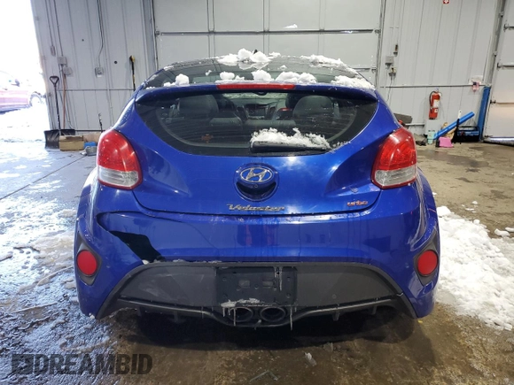 2013 Hyundai Veloster Turbo w/Black Int with VIN KMHTC6AE8DU109947, listed as a Copart auction lot 50118255 with 196,992 mi miles and Non Repairable. Bid and sale history available at carsss.com. Image 6.