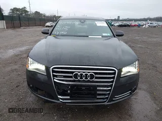 2012 Audi A8 L with VIN WAURVAFD7CN011767, listed as a IAAI auction lot 41848096 with 98,397 mi miles. Bid and sale history available at carsss.com. Image 12.