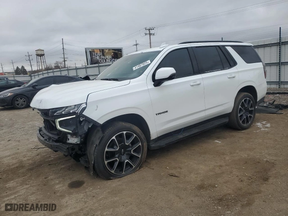 2022 Chevrolet Tahoe RST with VIN 1GNSKRKD9NR281250, listed as a Copart auction lot 41487825 with 0 mi miles and Salvage Title. Bid and sale history available at carsss.com. Image 1.